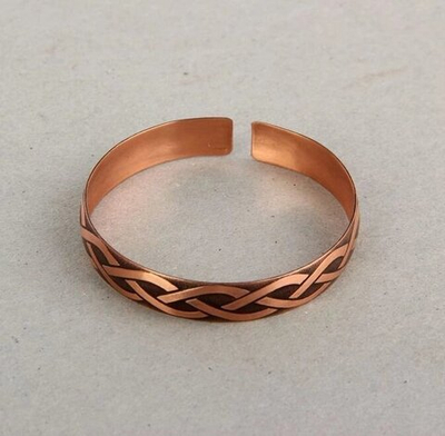 Браслет «Ручей», пластинчатый, узкий, медь