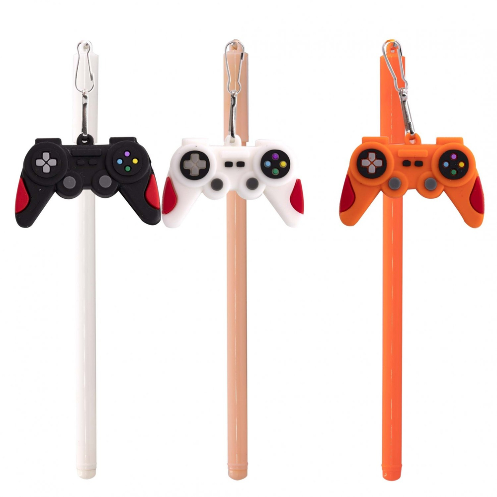 Ручка шариковая Alingar, "Game", 0,7 мм, синяя, с брелком, круглый, цветной, пластиковый корпус, карт. уп.