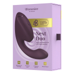 Фиолетовый вибратор 19,5см с вакуумным стимулятором Womanizer Next Duo Dark Purple WZ142SGD