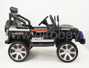 Детский электромобиль River Toys Jeep T008TT черный