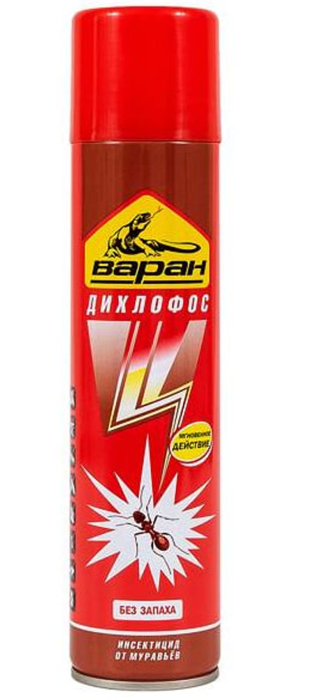 Дихлофос - аэрозоль ВАРАН от всех ползающих и летающих насекомых (от муравьев) 190 мл арт.03.01.003.12, 03.04.055.12