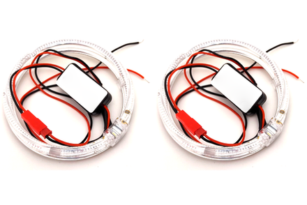 Светодиодные Ангельские глазки Белый цвет 95мм 3.0 LED (комплект, 2шт)