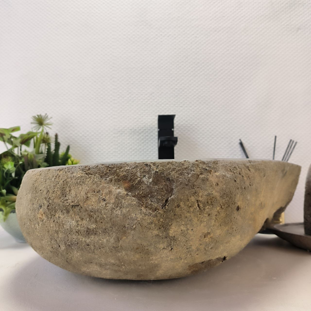 Раковина из речного камня RS-63415 (47*45*16) 0123