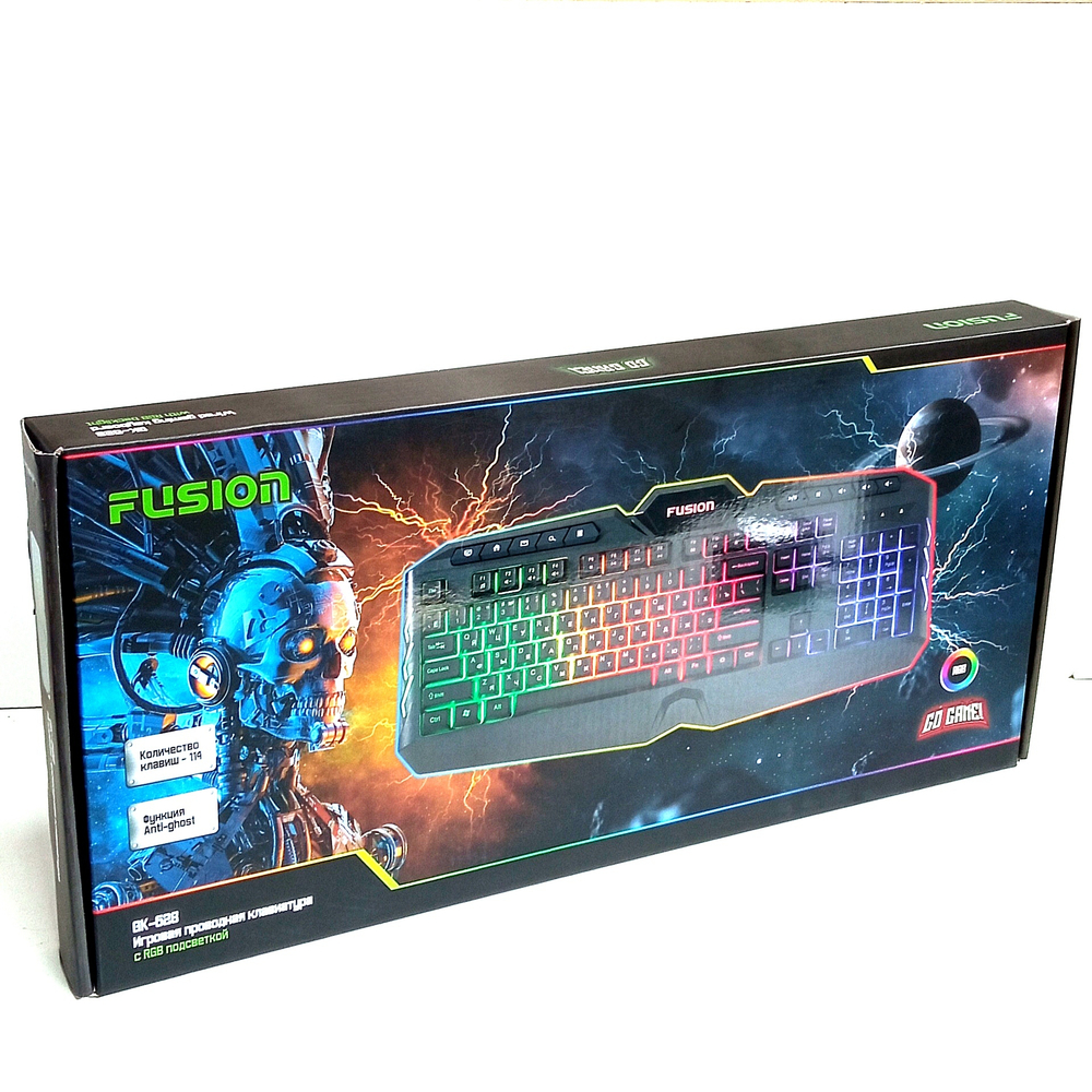 Клавиатура игровая проводная Fusion GK-628 RGB