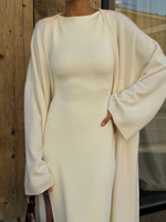 Пальто вязаное AMARA, молочный