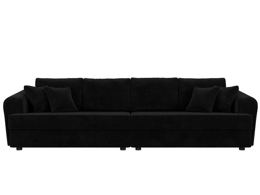Диван прямой Милтон, Черный, Велюр, 100658