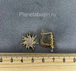 Швензы люкс (Корея) пара солнце с микроцирконами 0481