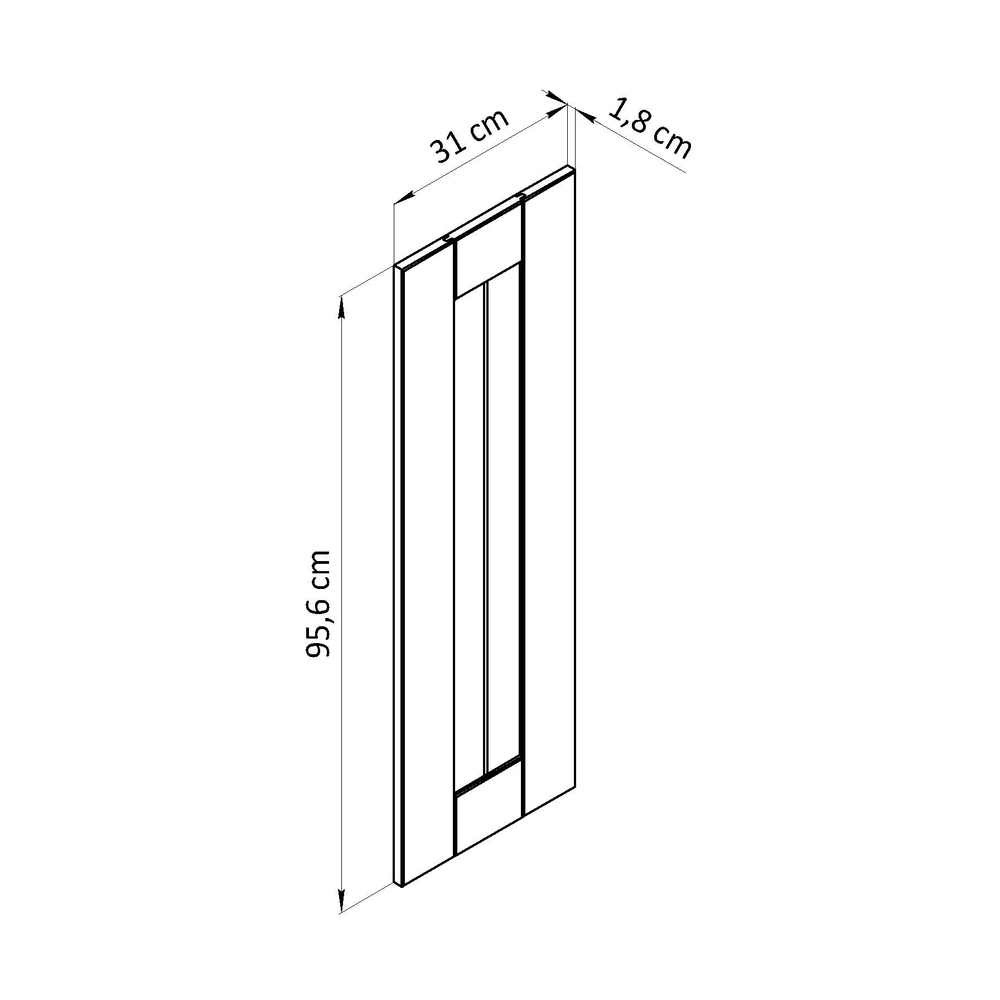 Фальшпанель для кухни Вестфалия, 31х2х96, массив сосны, Dipriz