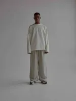 Брюки One Two Baggy Trousers Logo Melange серые