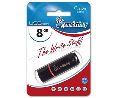 Флешка Smartbuy USB Drive 8Gb Crown Black SB8GBCRW-K