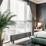 Радиатор WARMMET водяной напольный горизонтальный Luxe 60 HN (W) ГРАФИТ RAL7024