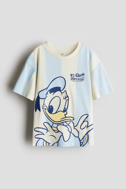 H&M Футболка с принтом, кремовый