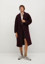 Объемное пальто, шерсть