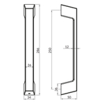 Ручка-скоба PULL.ARC.TITAN BL-24 черный