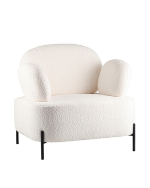 Кресло Кэнди ткань букле белый