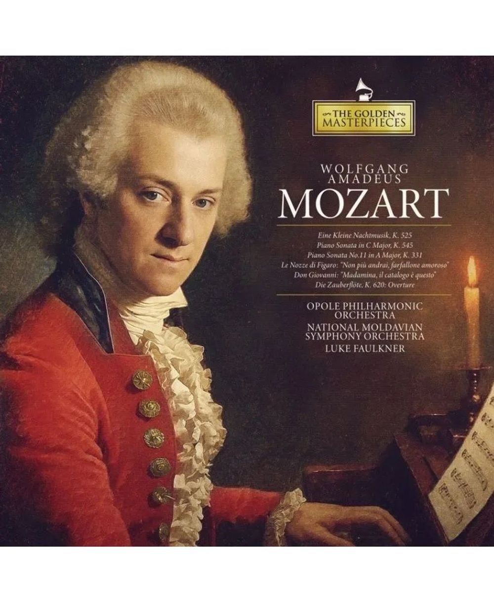Wolfgang Amadeus Mozart. The Golden Masterpieces (LP) Вольфганг Амадей Моцарт. Золотые шедевры. Новая запечатанная виниловая пластинка