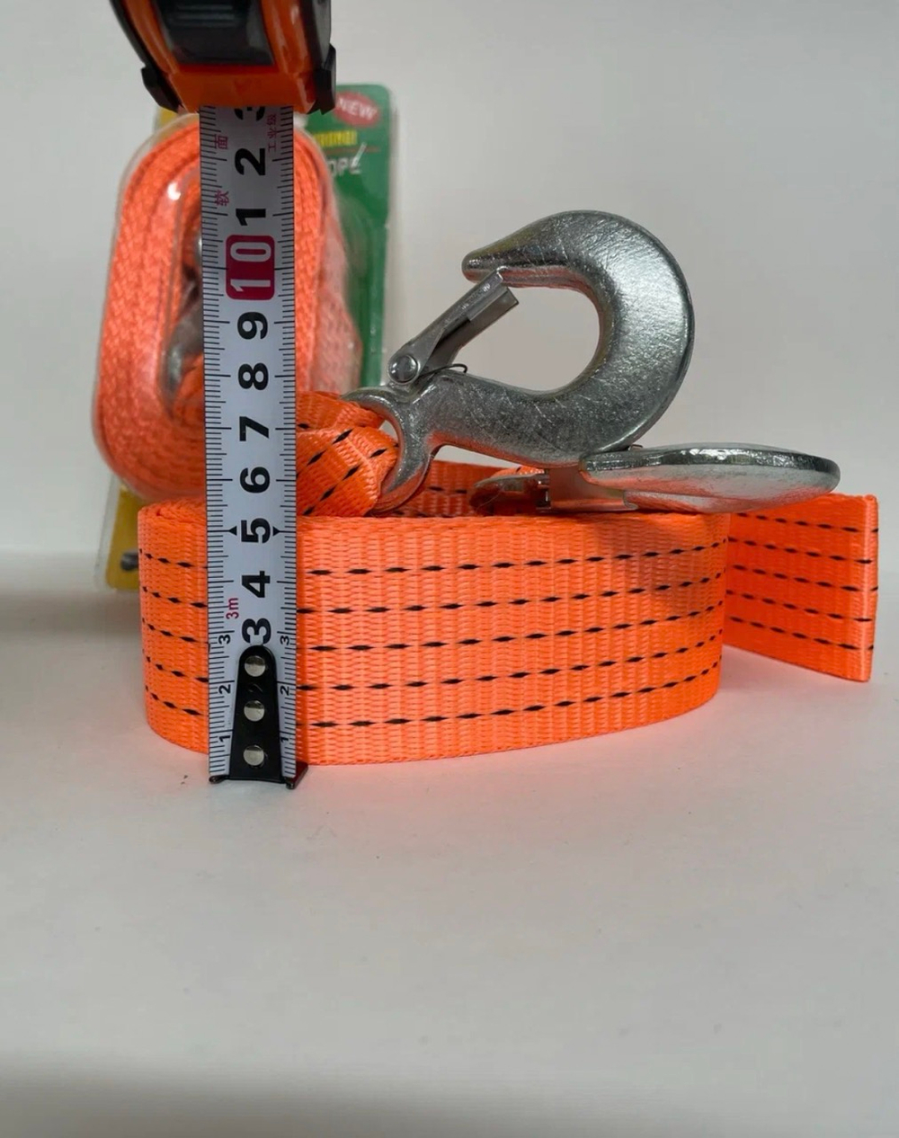 3Т-3М / Трос буксировочный для автомобиля, 3 тонны, длина 3 метра, с крюками, оранжевый, TG (1 шт.)