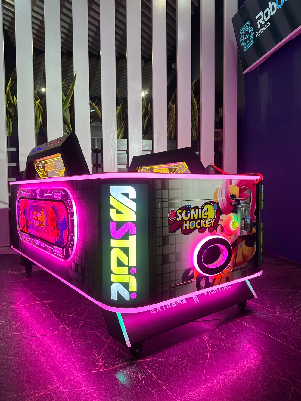 Аэрохоккей мини «Neon Blaster Kids»