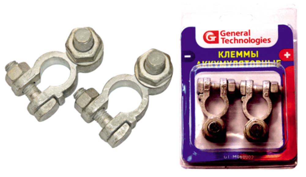 Клеммы General Technologies для аккумулятора GT-M060002 (латунь)  10/80