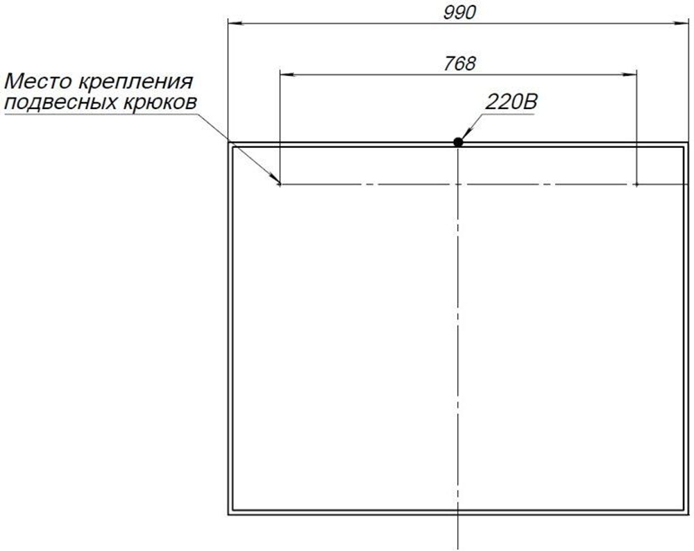 Зеркало Aquanet Nova Lite 100 дуб рошелье LED