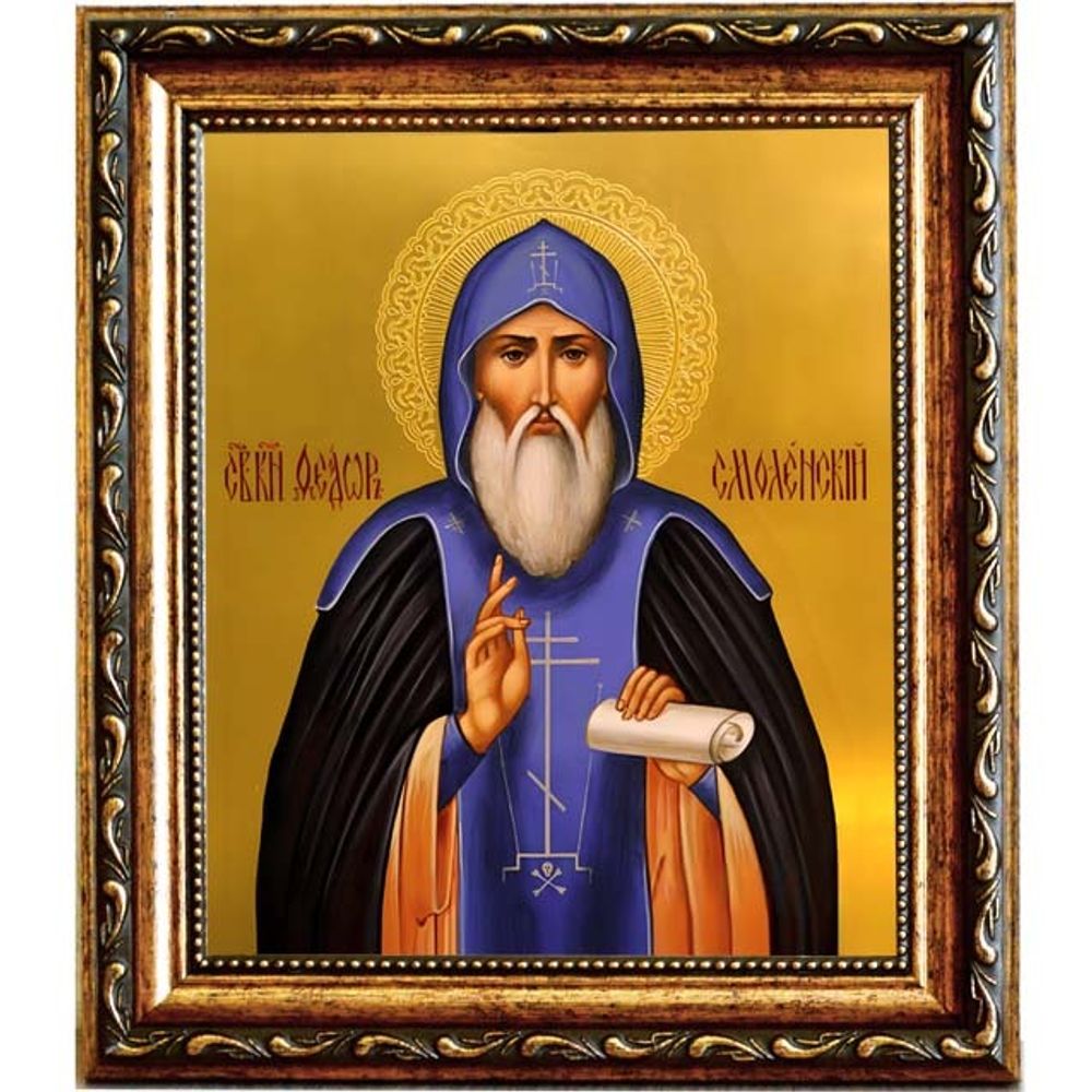 Феодор Ростиславич Черный, Смоленский, Ярославский благоверный князь. Икона на холсте.