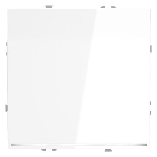 Выключатель встраиваемый VOLTUM S70 одноклавишный с подсветкой 10А, (белый глянцевый)