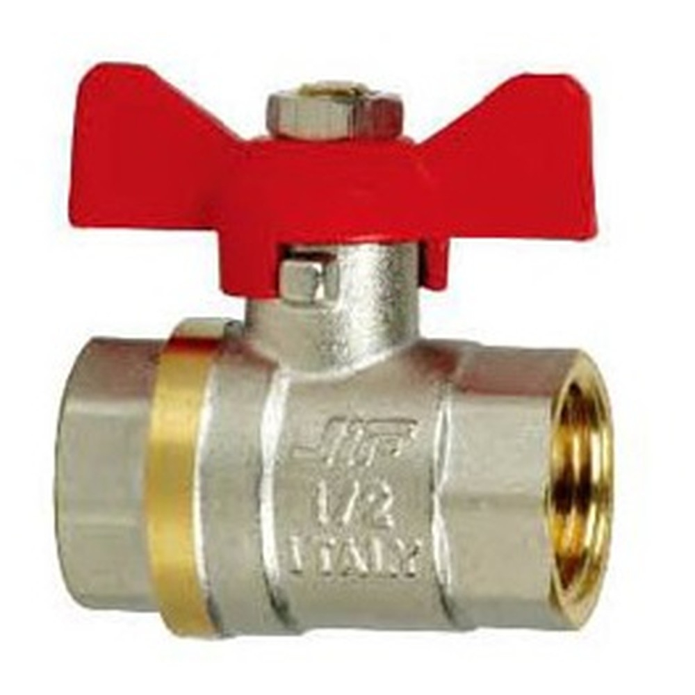 Кран шаровый "бабочка" ВВ внутренняя резьба 3/4" (JIF.354) уп 10 шт