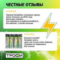 Батарейки Трофи LR6-40 bulk ENERGY Alkaline