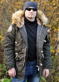 Куртка зимняя мужская Denali Husky Military (т. олива - beluga)