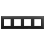 Рамка "Avanti", "Черный матовый", 4 поста (8 мод.)