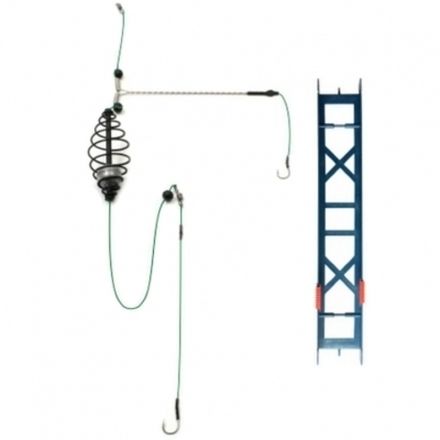 Оснастка фидерная Яман «Карп №2», кормушка 20 г, 55 мм, отвод 12 см, плетеный шнур 0,15 мм, крючок №8 Chinu Ring, на мотовиле