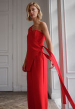 Жилет асимметричный миди