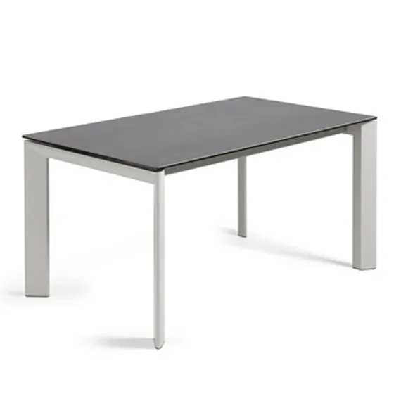 Стол Atta 160 (220) x90 серый керамический