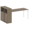 Метал Систем Куатро Стол письменный с шкафом-купе на П-образном м/к 50БП.РС-СШК-3.5 Т