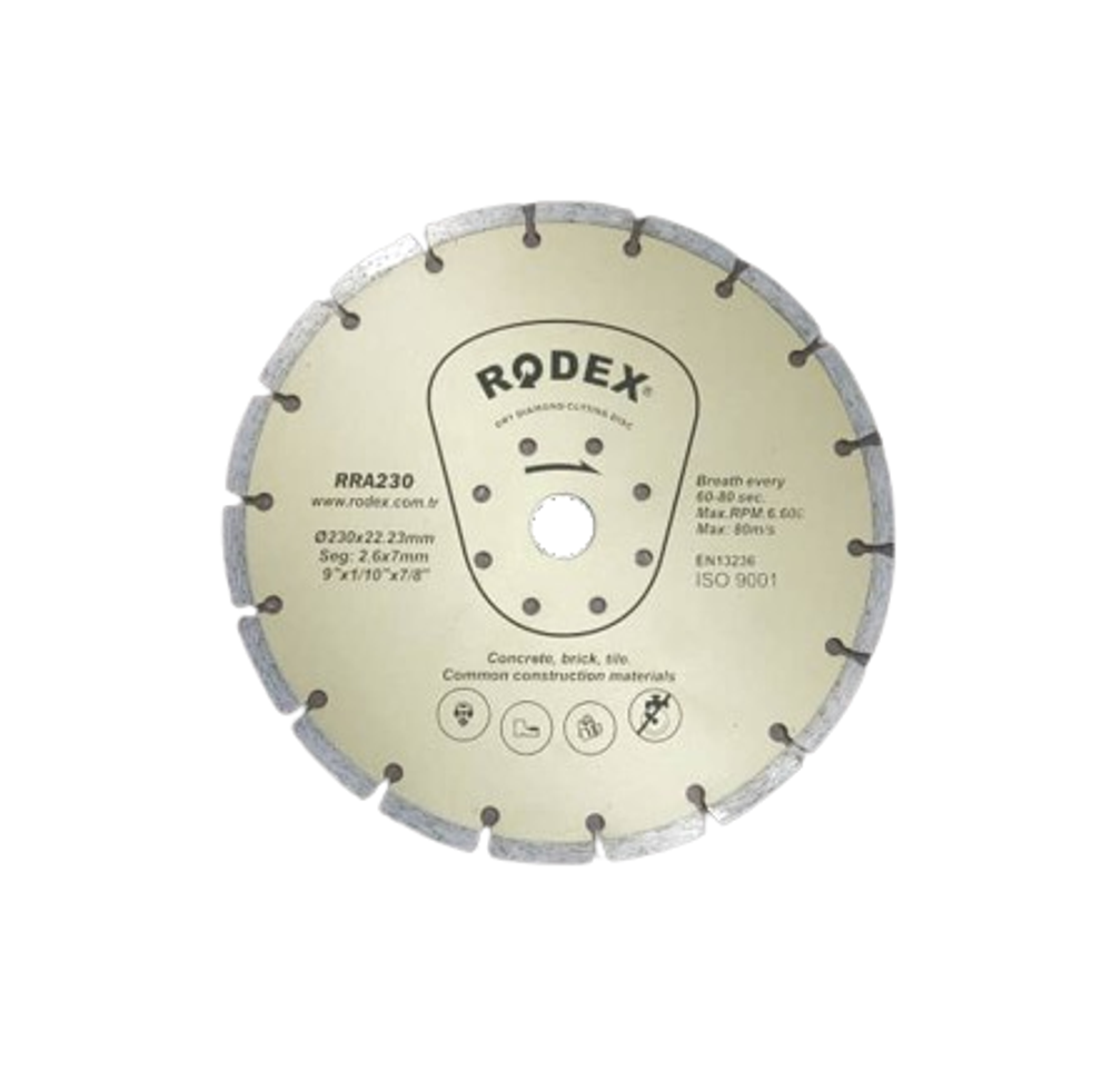 ДИСК ОТРЕЗНОЙ RODEX АЛМАЗНЫЙ 230MM RRA230