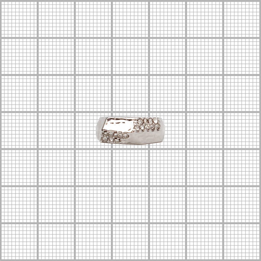 "Влейер" кольцо в родиевом покрытии из коллекции "Рок-н-ролл" от Jenavi