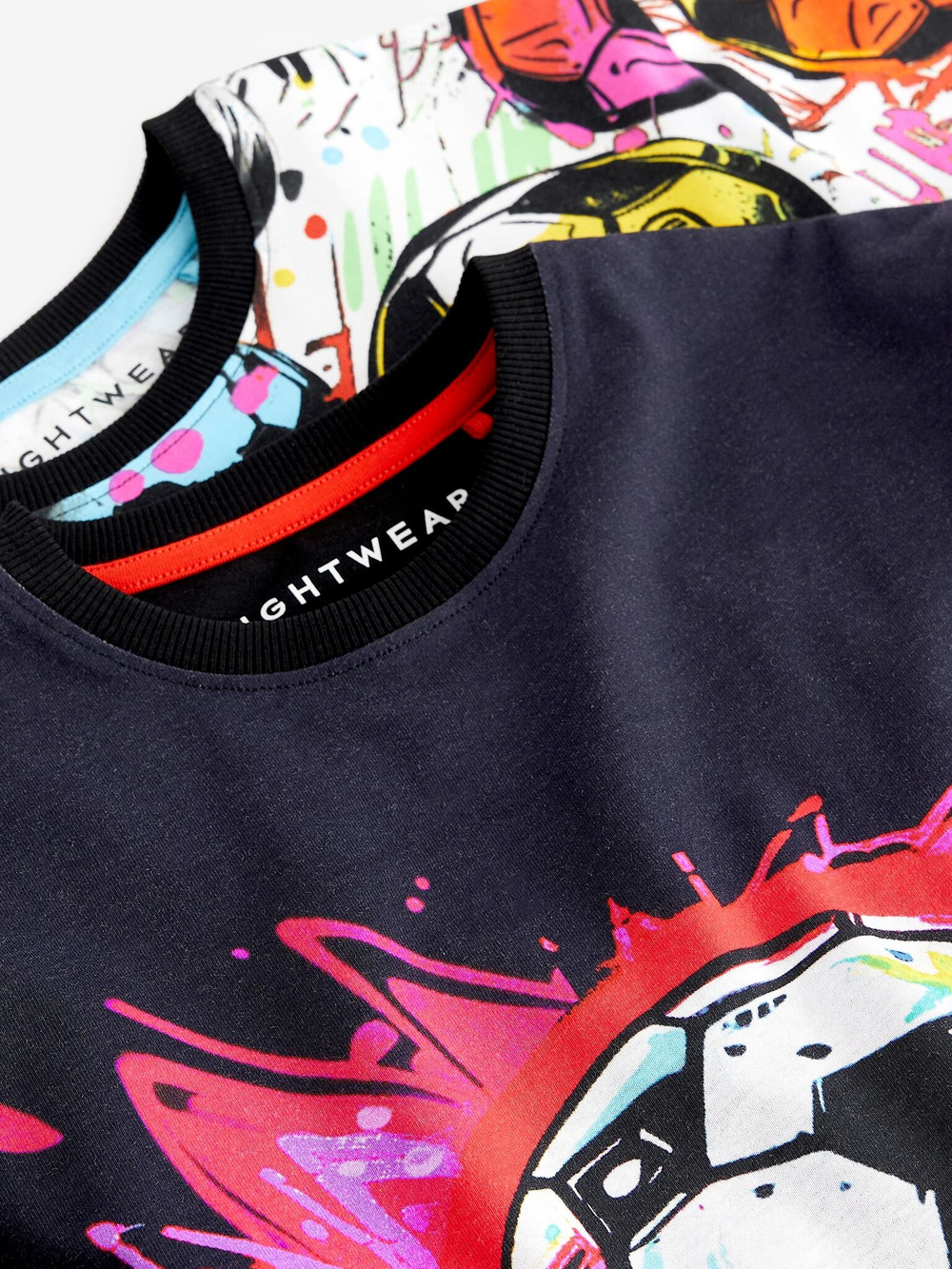 Пижама для мальчика Next Q66-495, 2 шт., Черный, Белый