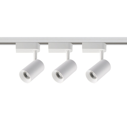 ULB-Q291 8W-4200К-K WHITE SET31 Светильник-прожектор светодиодный трековый. в составе набора из 3 штук на шинопроводе 1 м с коннектором. 1800 Лм. Белый свет 4200К. Корпус белый. ТМ Volpe