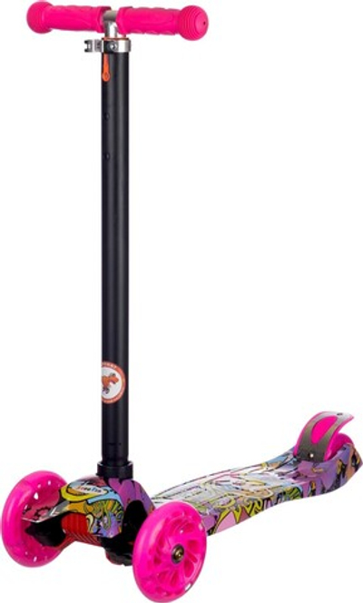 Самокат детский трехколесный Игрокат Dino Print Graffiti Skull