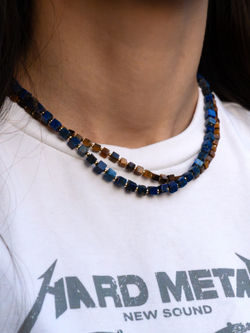 Чокер на шею из камня тигровый глаз