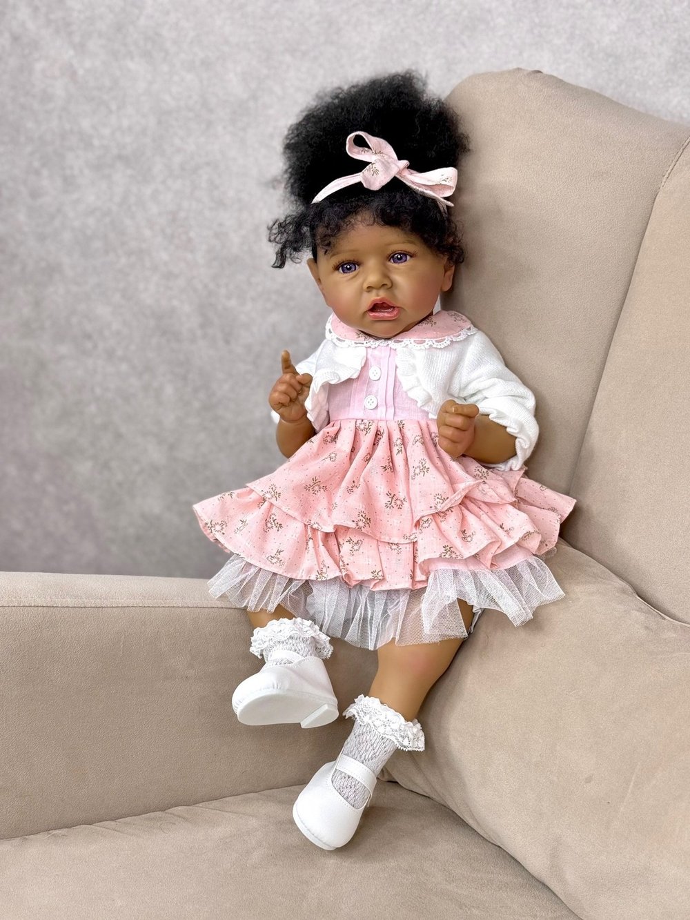 Кукла Реборн виниловая 55см в пакете (FA-214A)