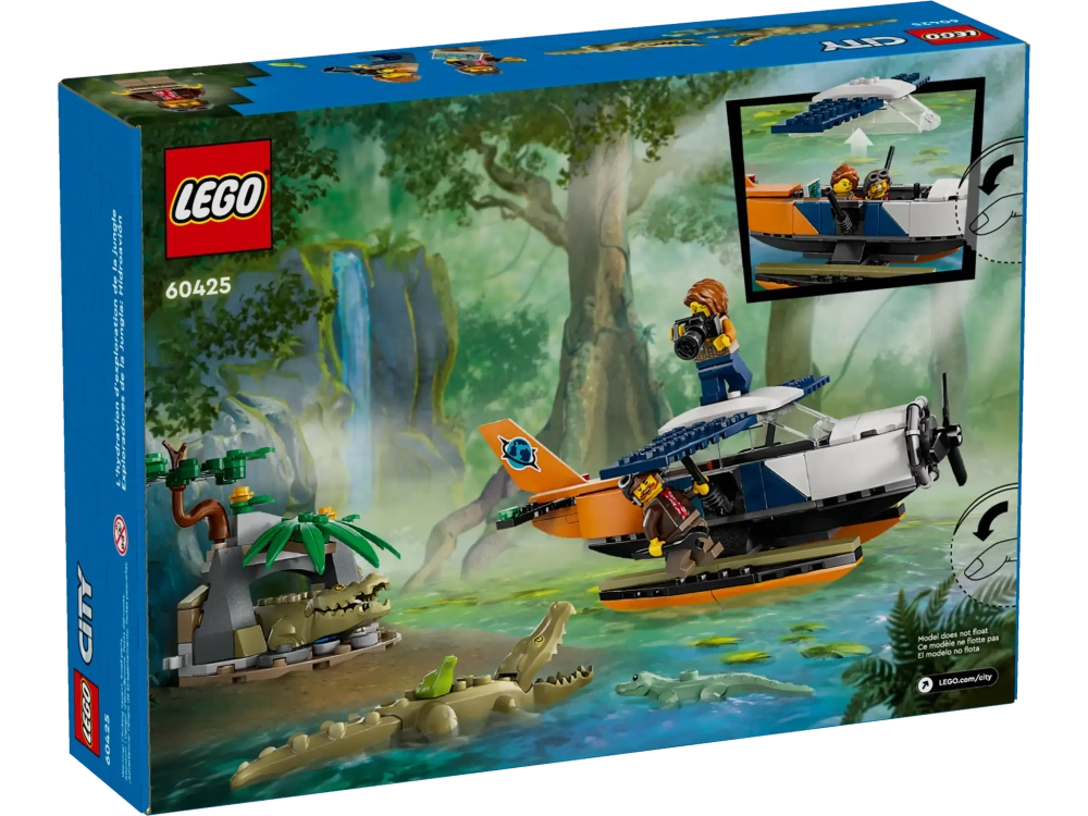 Конструктор LEGO City 60425 Исследователь джунглей: Водный самолет