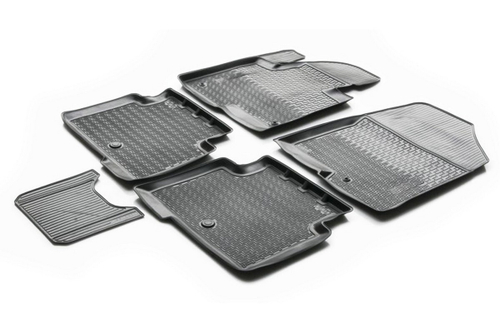 Коврики в салон автомобиля Rival для Hyundai Santa Fe III поколение 2012-2018, полиуретан, 5 частей, 12306002