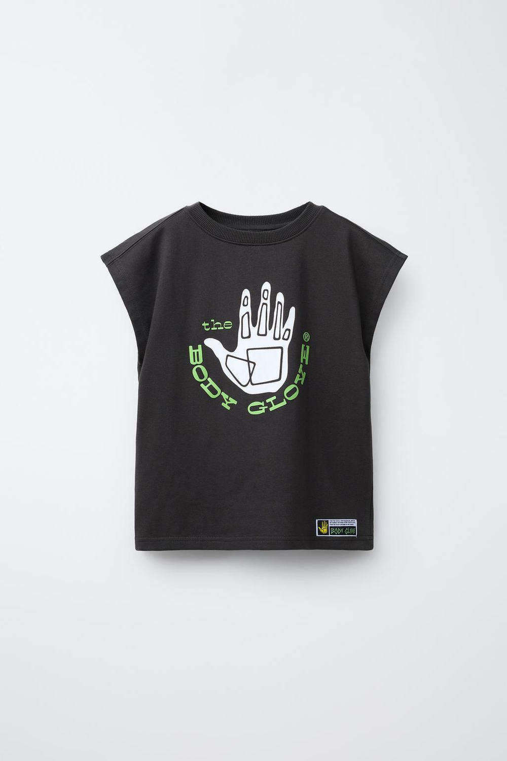 ZARA X BODY GLOVE ® ФУТБОЛКА ИЗ ТКАНИ В РУБЧИК, АНТРАЦИТОВО-СЕРЫЙ