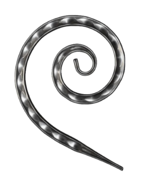 кованый элемент запятая с декором 280х180