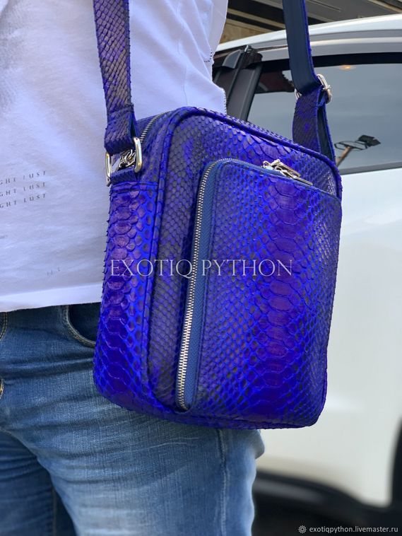 Мужская сумка из кожи питона BG-401