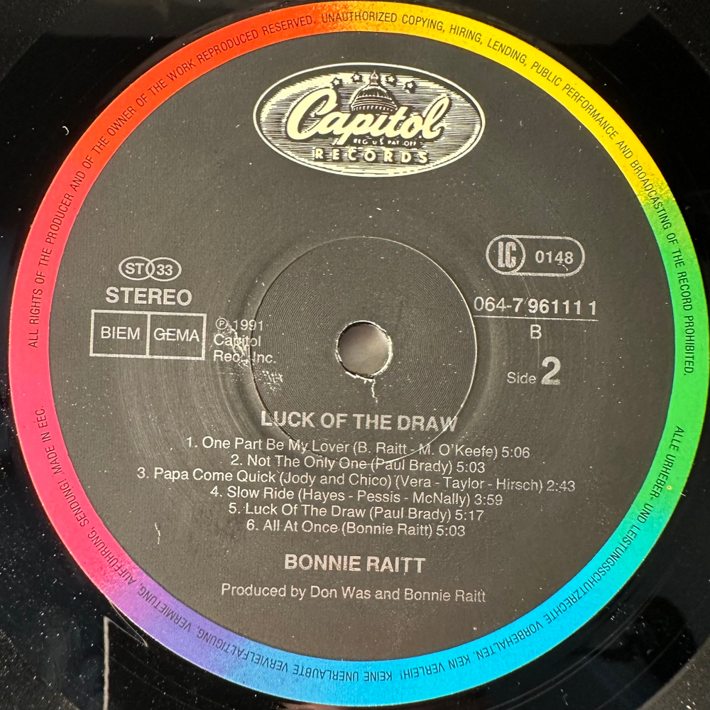 Bonnie Raitt - Luck Of The Draw (Европа 1991г.)