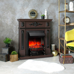 Каминокомплект Real Flame Lilian DN с очагом Fobos Lux Black (без пульта)