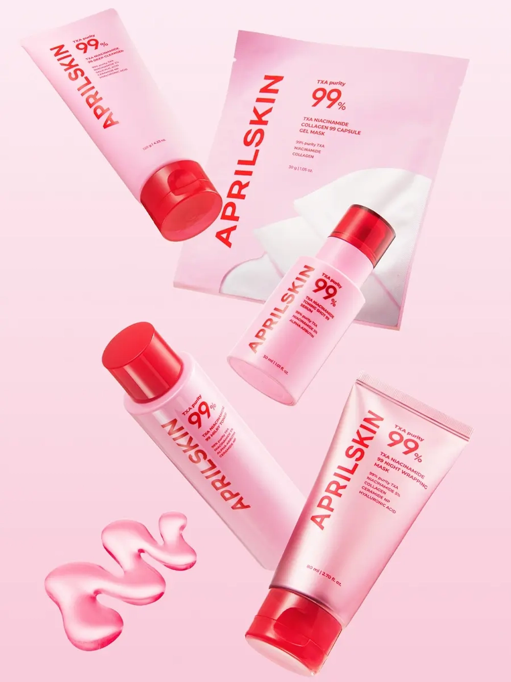 APRILSKIN Ночная маска-пленка с транексамовой кислотой и ниацинамидом для сияния TXA Niacinamide 99 Overnight Wrapping Mask 80 мл