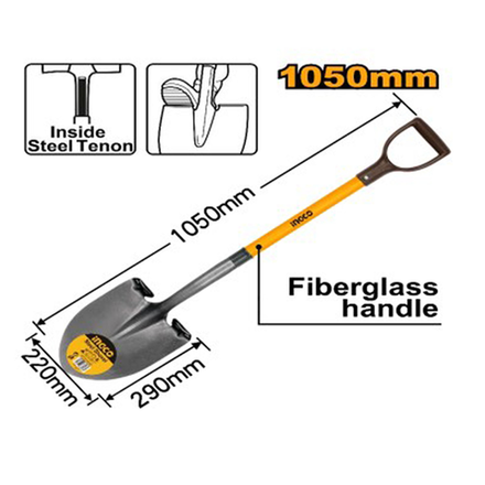 Лопата штыковая INGCO HSSLH1214 INDUSTRIAL 1050 мм